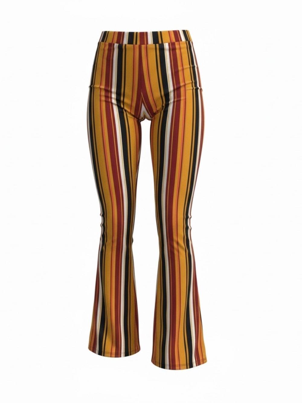 Altar’d state pull on striped flare pants, small